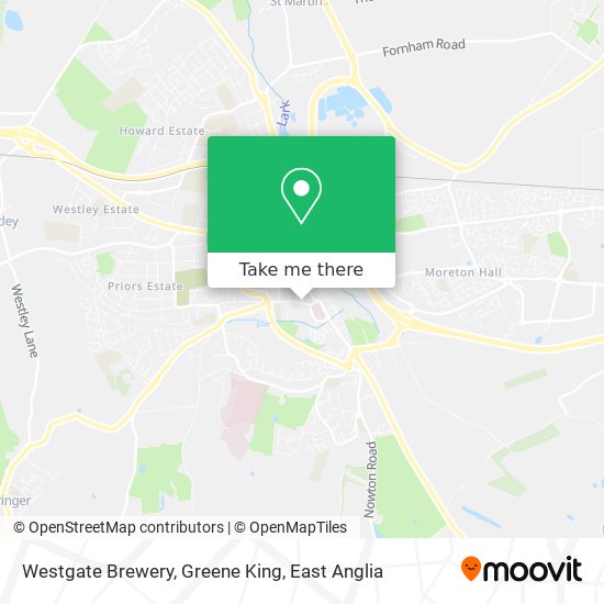 Westgate Brewery, Greene King map