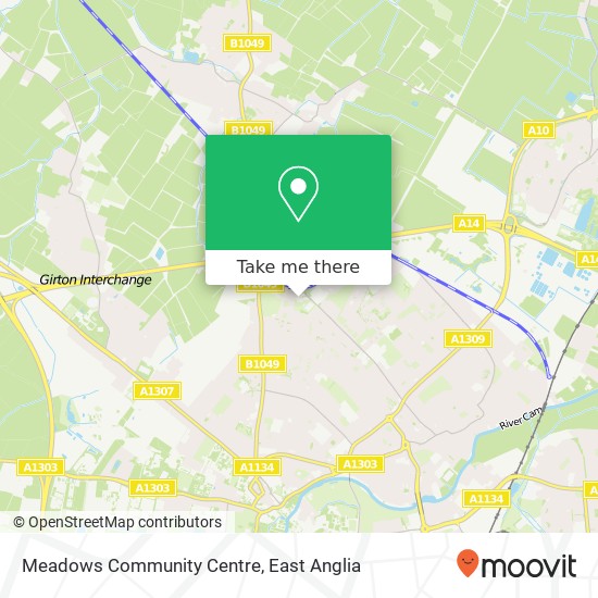 Meadows Community Centre map