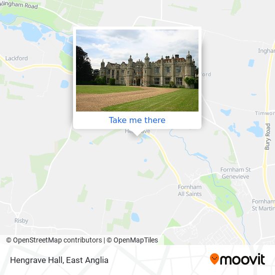 Hengrave Hall map