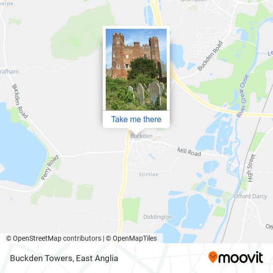 Buckden Towers map