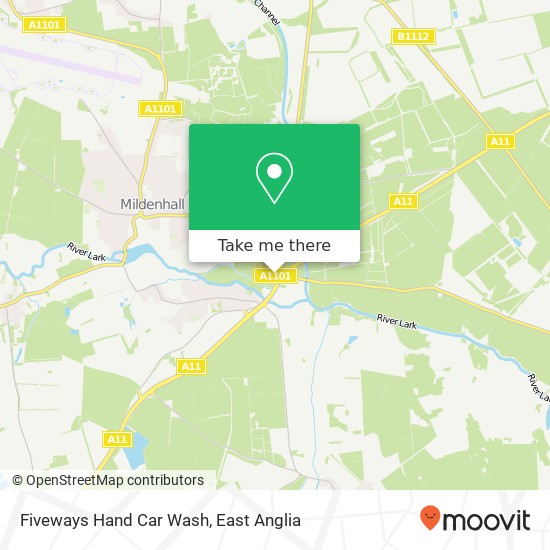 Fiveways Hand Car Wash map