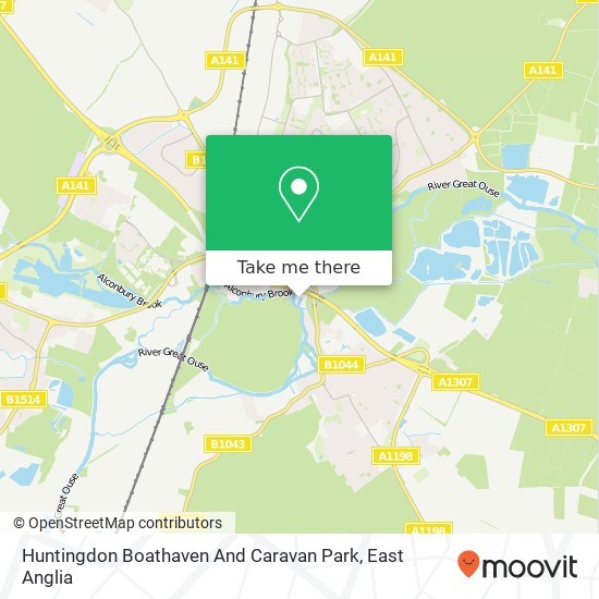 Huntingdon Boathaven And Caravan Park map