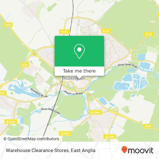 Warehouse Clearance Stores map