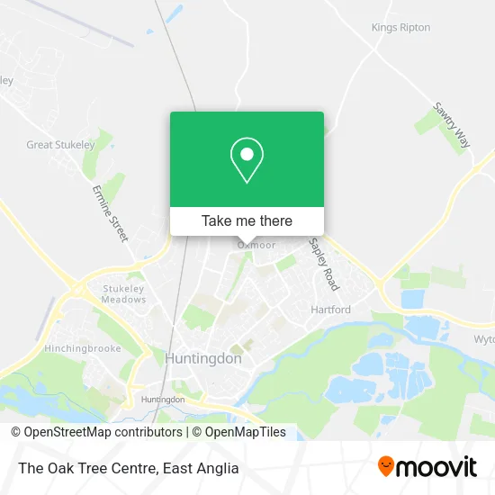 The Oak Tree Centre map