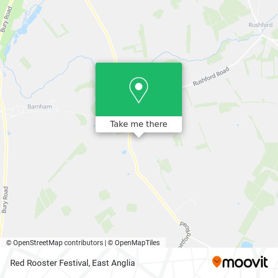 How to get to Red Rooster Festival in St Edmundsbury by Bus or Train?