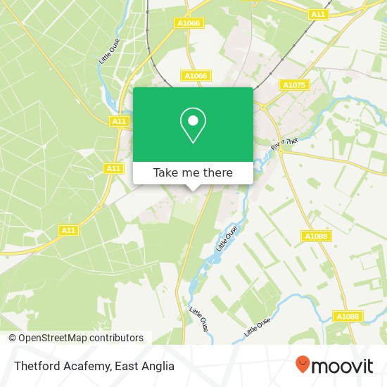 Thetford Acafemy map