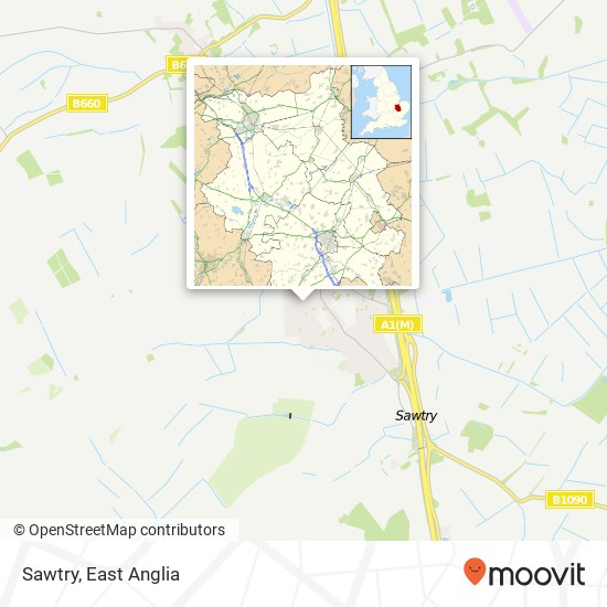 Sawtry map