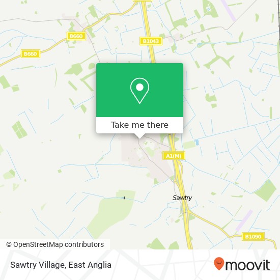 Sawtry Village map