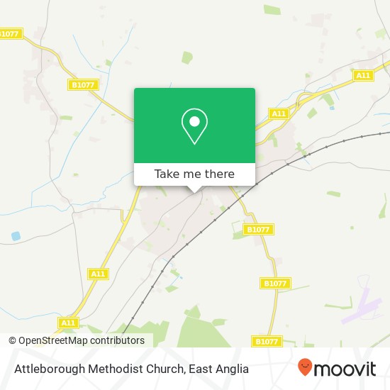 Attleborough Methodist Church map