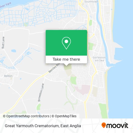 Great Yarmouth Crematorium map