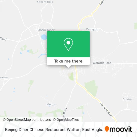 Beijing Diner Chinese Restaurant Watton map