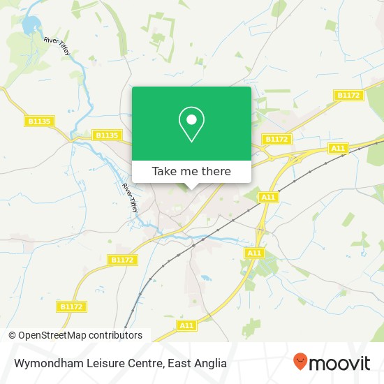 Wymondham Leisure Centre map