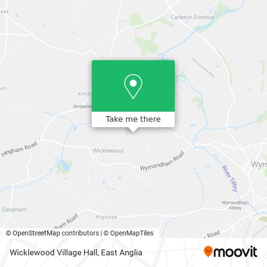 Wicklewood Village Hall map