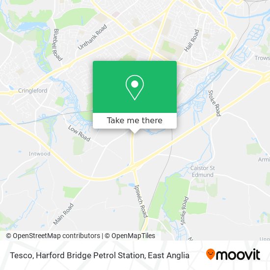 Tesco, Harford Bridge Petrol Station map