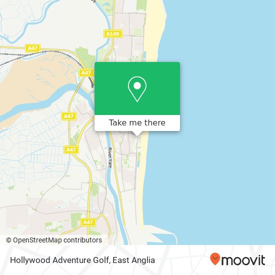 Hollywood Adventure Golf map