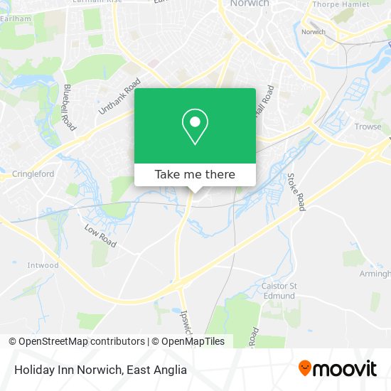 Holiday Inn Norwich map