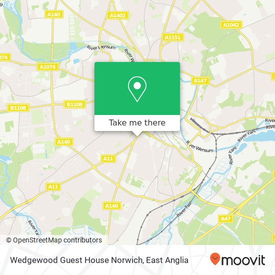 Wedgewood Guest House Norwich map