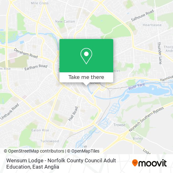 Wensum Lodge - Norfolk County Council Adult Education map