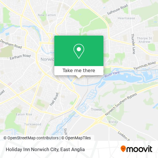 Holiday Inn Norwich City map