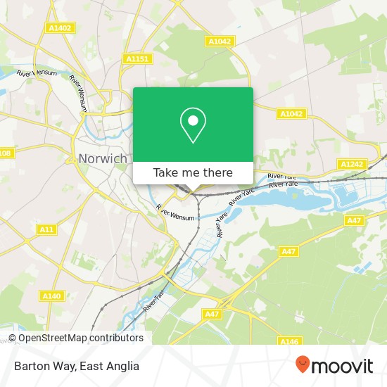Barton Way map