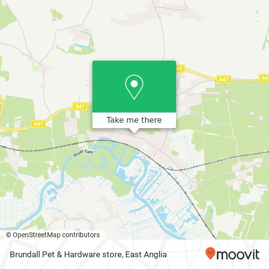 Brundall Pet & Hardware store map