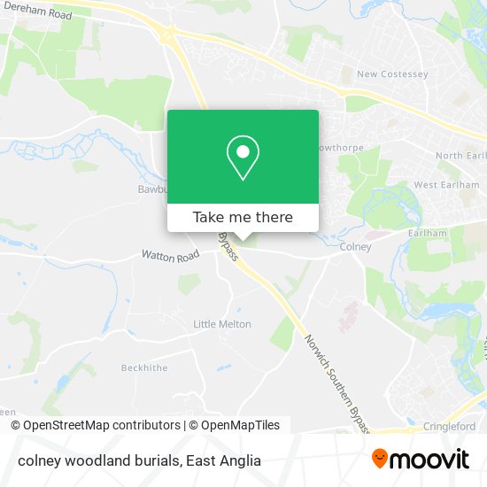 colney woodland burials map