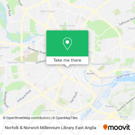 Norfolk & Norwich Millennium Library map