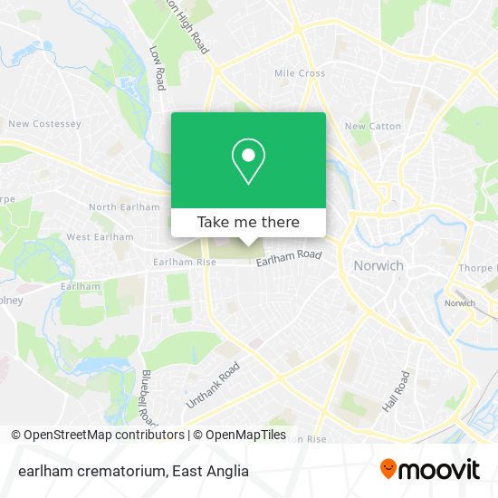 earlham crematorium map