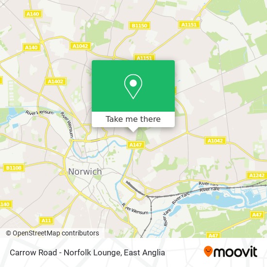 Carrow Road - Norfolk Lounge map