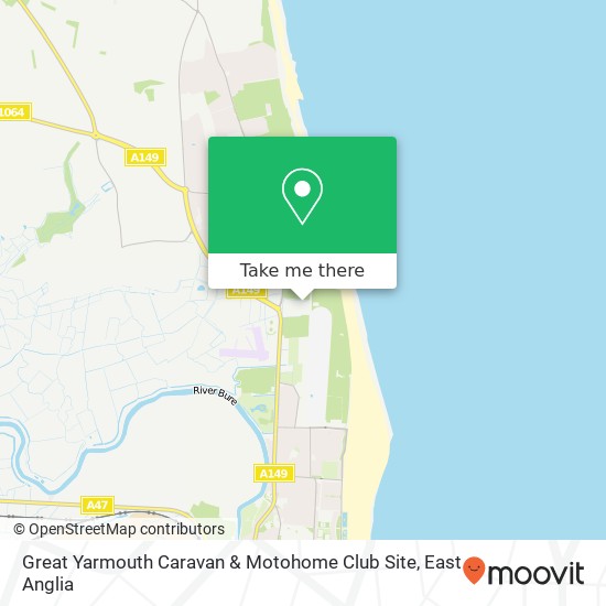 Great Yarmouth Caravan & Motohome Club Site map