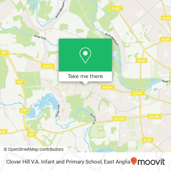 Clover Hill V.A. Infant and Primary School map