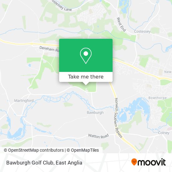 Bawburgh Golf Club map