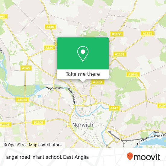 angel road infant school map