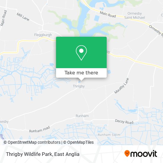 Thrigby Wildlife Park map