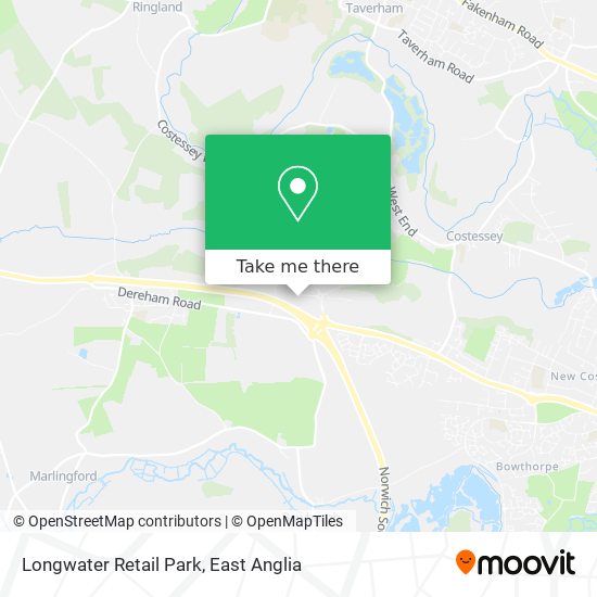 Longwater Retail Park map