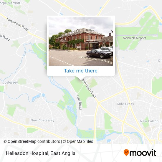 Hellesdon Hospital map