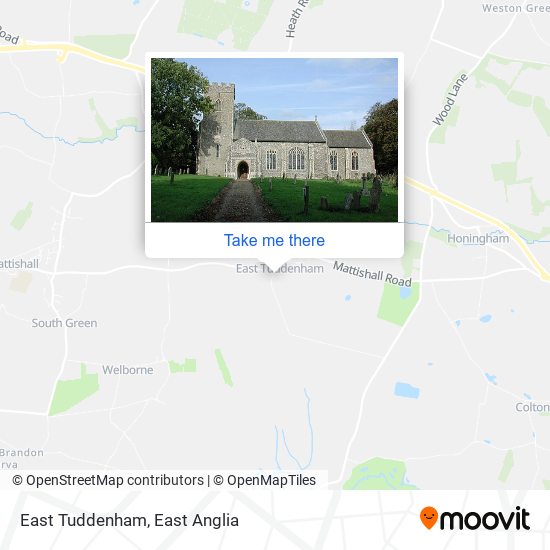 East Tuddenham map