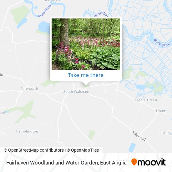 Fairhaven Woodland and Water Garden map