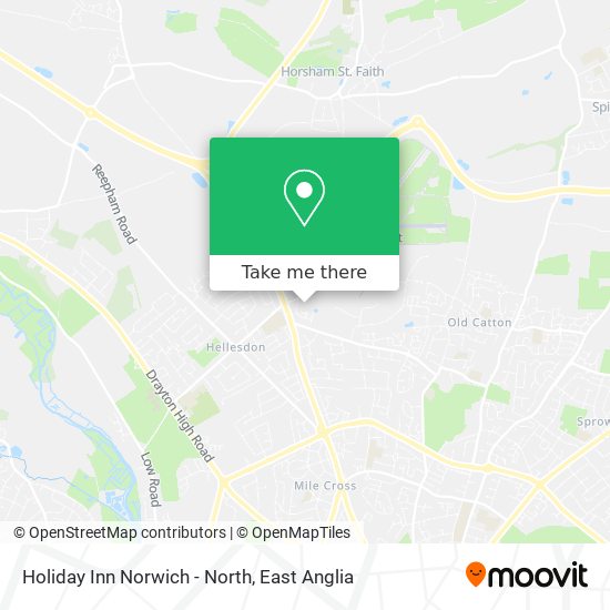 Holiday Inn Norwich - North map