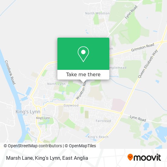 Marsh Lane, King's Lynn map