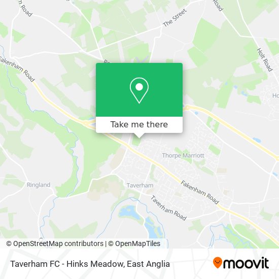 Taverham FC - Hinks Meadow map