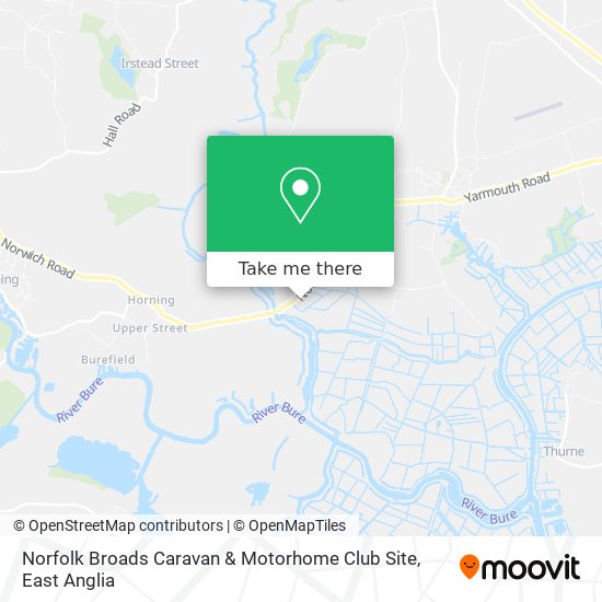 Norfolk Broads Caravan & Motorhome Club Site map