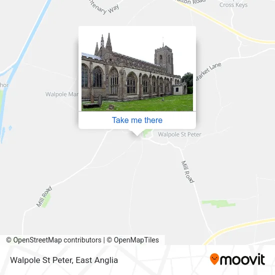 Walpole St Peter map