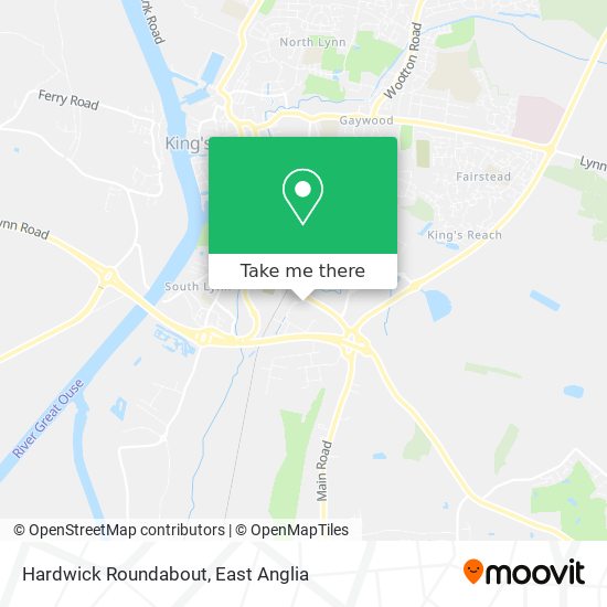 Hardwick Roundabout map