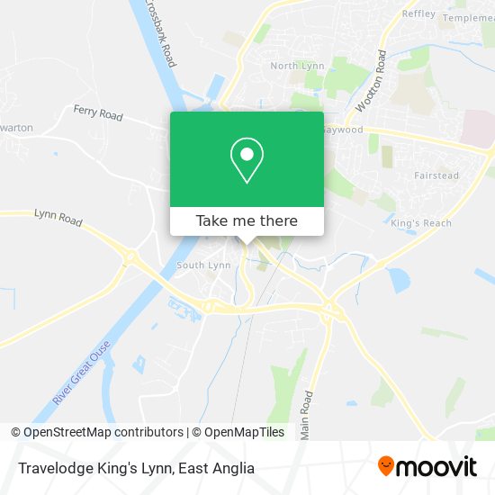 Travelodge King's Lynn map