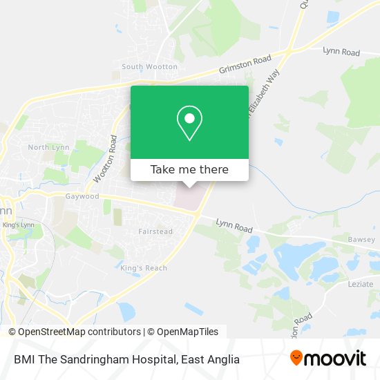 BMI The Sandringham Hospital map