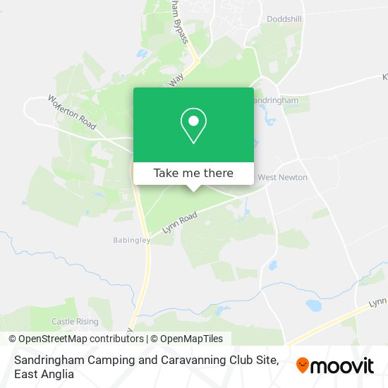 Sandringham Camping and Caravanning Club Site map