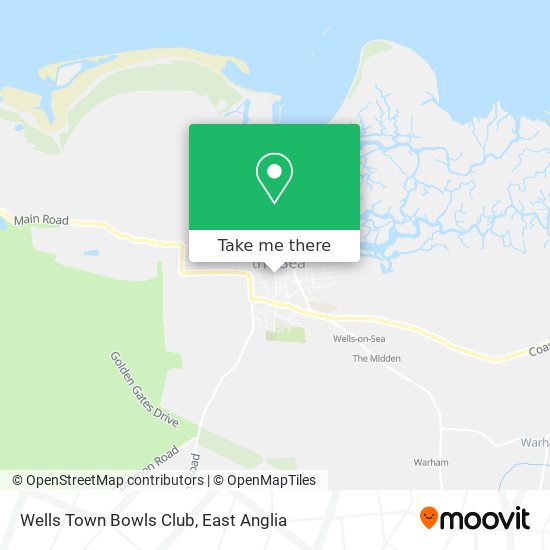 Wells Town Bowls Club map