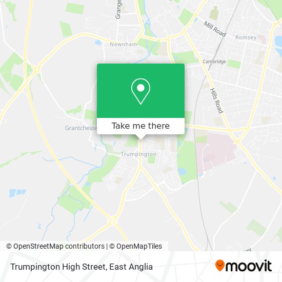 Trumpington High Street map