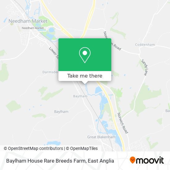 Baylham House Rare Breeds Farm map